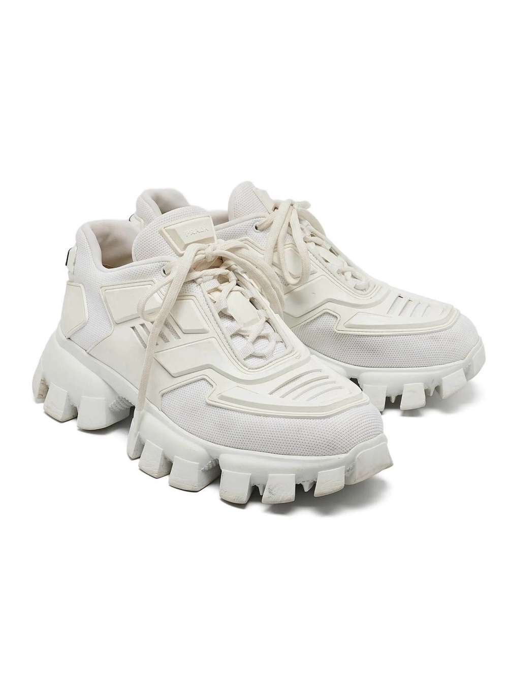 Prada Cloud Bust Thunder Off-White Chunky Platform Sneakers